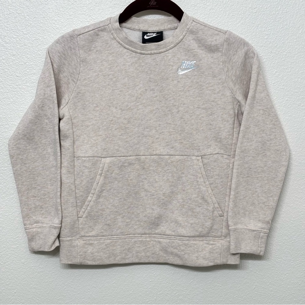 Nike Girls Cream Sweatshirt Size Small